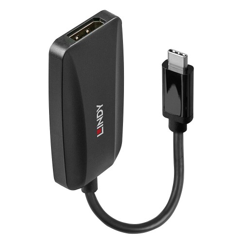 Lindy 43337 adapter kablowy 0,13 m USB Type-C DisplayPort Czarny - 1898167