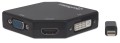 Manhattan 207720 adapter kablowy 0,25 m Mini DisplayPort DVI-I + VGA (D-Sub) + HDMI Czarny - 2351222