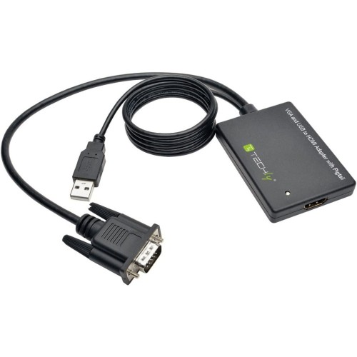 Techly IDATA HDMI-VGA3 adapter kablowy Czarny - 2339593