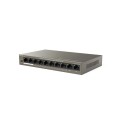 Tenda TEF1110P-8-63W łącza sieciowe Nie zarządzany Fast Ethernet (10/100) Obsługa PoE Czarny - 833498
