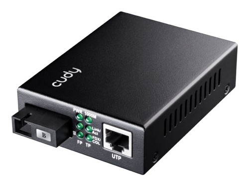 Cudy MC100GSB-60B konwerter sieciowy 1000 Mbit/s Multifunkcyjny, Pojedynczy Czarny - 2137892