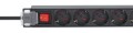 Intellinet 715133 rozdzielacz zasilania PDU 9 x gniazdo sieciowe 1U Czarny - 2352436