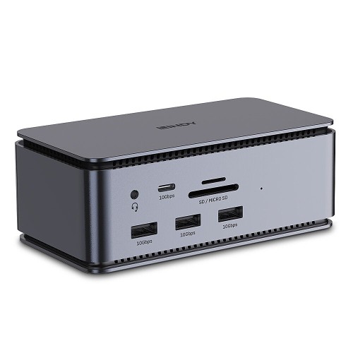 Lindy 43372 stacja dokująca Dokujący USB4 Antracyt - 1890738