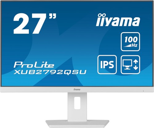 iiyama ProLite XUB2792QSU-W6 monitor komputerowy 68,6 cm (27") 2560 x 1440 px Wide Quad HD LED Biały - 1891292