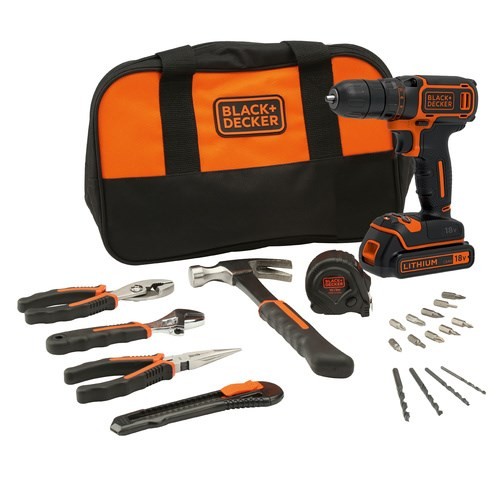 Black & Decker BDCDC18HTSA-QW wiertło Klucz Czarny, Pomarańczowy - 2193173