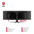 MSI MPG 491CQPDE QD-OLED monitor komputerowy 124,5 cm (49") 5120 x 1440 px DQHD Czarny - 2353670