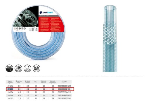 C.WĄŻ TECHNICZNY ZBROJONY 8x2,0x50mb . - 2354475