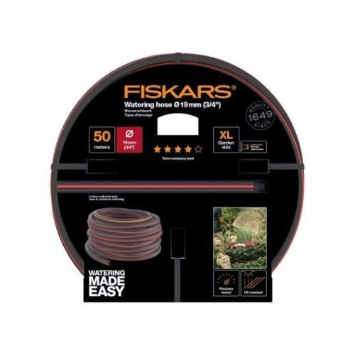 Fiskars 1027111 wąż ogrodowy 50 m Nad ziemią Czarny, Czerwony - 2149988