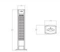 Stalowy ogrzewacz tarasowy Activejet APH-CS2000 - 2030564