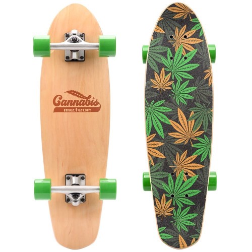 Deskorolka Meteor Cannabis zielono-brązowo-pomarańczowa 22595 - 2075685