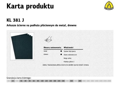 K.PŁÓTNO ARK. P 320   KL381J  /50szt. - 2152435