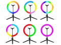 Lampa pierścieniowa RGB Tracer RING 26cm ze statywem - 1873747