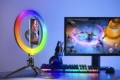 Lampa pierścieniowa RGB Tracer RING 26cm ze statywem - 1873748