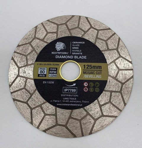 TARCZA DIAMENTOWA 125mm x 2,0mm x 22,2mm MOSAIC CUT /INDIAN PROFESSIONAL - 2152962