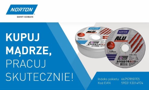 NORTON TARCZA.ALU 125mm x 1,0mm x 22,23mm /20szt. PUSZKA - 2251572