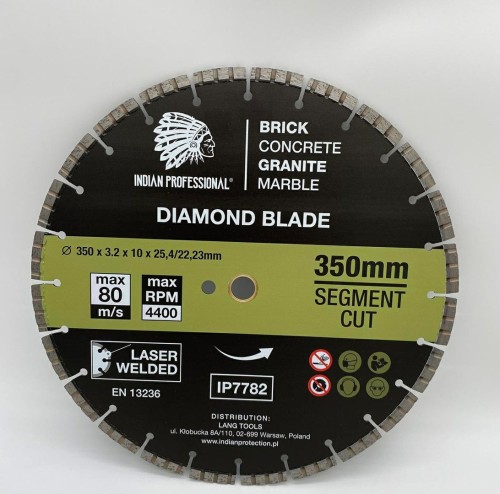 TARCZA DIAMENTOWA 350mm SEGMENT TURBO CUT  INDIAN PROFESSIONAL - 2235870