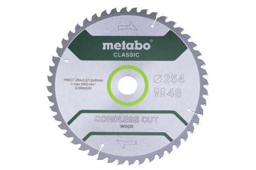 METABO PIŁA TARCZOWA HW/CT 254x30x48z    CORDLESS CUT WOOD CLASSIC - 2153047