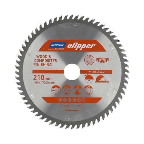 NORTON PIŁA TARCZOWA 210mm x 30mm x 64z DREWNO I KOMPOZYTY ATB (2,8 / 1,8) - 2153076