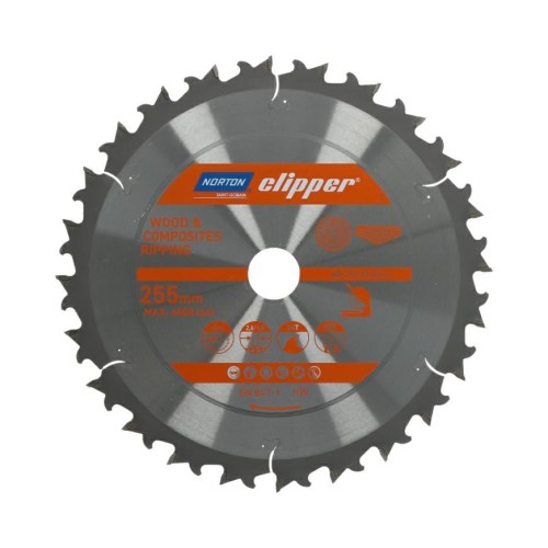 NORTON PIŁA TARCZOWA 255mm x 30mm x 24z DREWNO I KOMPOZYTY ATB Neg (2,6 / 1,8) - 2235886