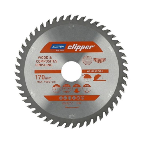 NORTON PIŁA TARCZOWA 170mm x 30mm x 48z DREWNO I KOMPOZYTY ATB (2,6 / 1,6) - 2235906