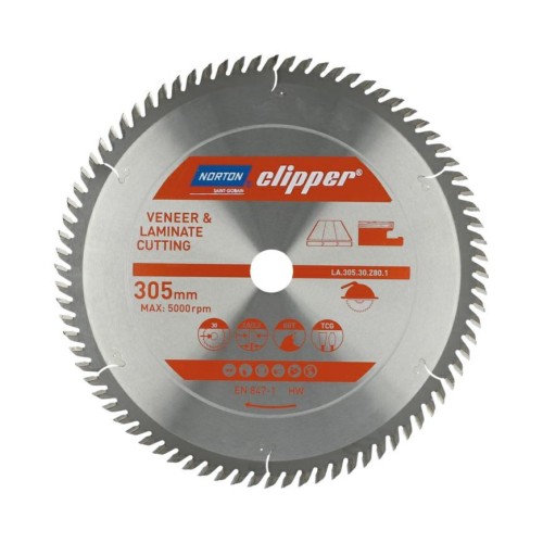 NORTON PIŁA TARCZOWA 305mm x 30mm x 80z LAMINATY I FORNIR (3,0/2,2) - 2235898