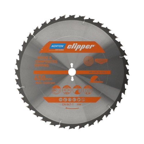 NORTON PIŁA TARCZOWA 450mm x 30mm x 36z PRO WOOD RIPPING (4,4/3,0) - 2235899