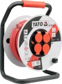 Yato YT-8106 rozgałęziacz 30 m 4 x gniazdo sieciowe Wewnątrz/Na wolnym powietrzu Czarny, Czerwony, Biały - 2354778