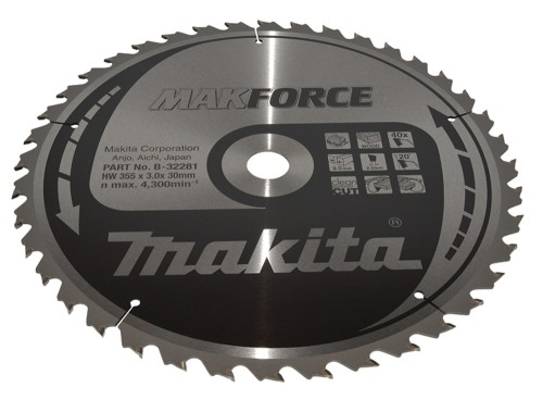 MAKITA PIŁA TARCZOWA  355x30x40z MAKFORCE DREWNO - 2281206