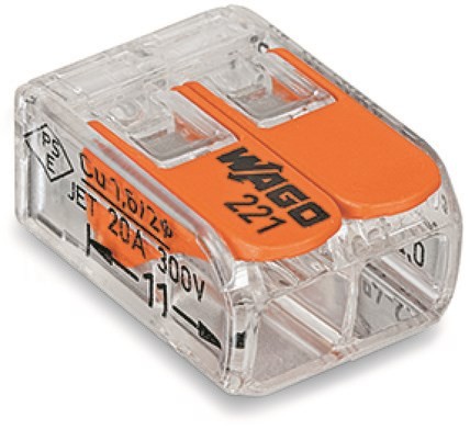 Wago 221-412 wtyczka Cage Clamp Pomarańczowy, Przezroczysty - 2236172