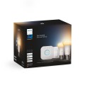 Philips Hue White ambiance Zestaw startowy: 2 inteligentne żarówki E27 (1100) + regulator przyciemniania Hue Dimmer switch - 2357055