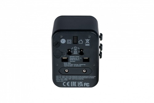 Verbatim 49544 adapter wtyczek zasilających Uniwersalne Czarny - 2088024