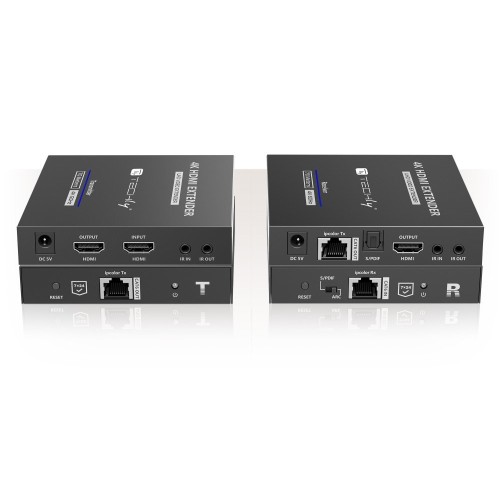 Techly IDATA-EXT-676 Nadajnik i odbiornik AV Czarny - 2333580