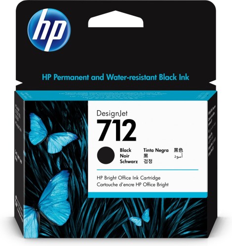 HP Czarny wkład atramentowy 712 DesignJet 80 ml - 1934070