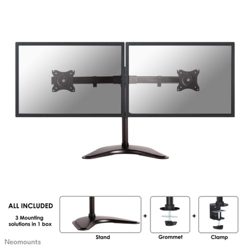 Neomounts NM-D335DBLACK uchwyt / stojak do monitorów 68,6 cm (27") Biurko Czarny - 1935631