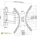 Techly ICA-PLB 136E uchwyt do telewizorów 139,7 cm (55") Czarny - 2360418