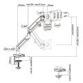 Techly ICA-LCD 3712 uchwyt / stojak do monitorów 81,3 cm (32") Biurko Szary - 2360472
