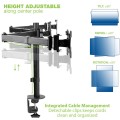 Techly ICA-LCD 482-T uchwyt / stojak do monitorów 61 cm (24") Biurko Czarny - 2360538