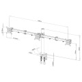 Techly ICA-LCD 482-T uchwyt / stojak do monitorów 61 cm (24") Biurko Czarny - 2360531