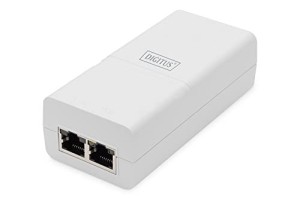 Zasilacz/Adapter PoE+ DIGITUS 802.3at max. 52V 30W Gigabit aktywny, biały