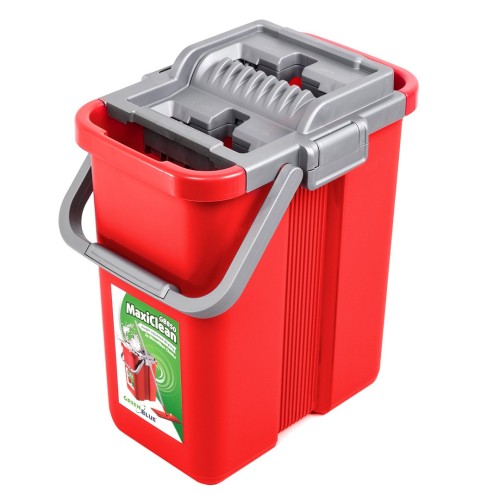 Mop płaski Greenblue GB850 z wiadrem i wyciskaczem MaxiClean  + dwa wkłady microfibra HQ, pojemność 8L - 2066018
