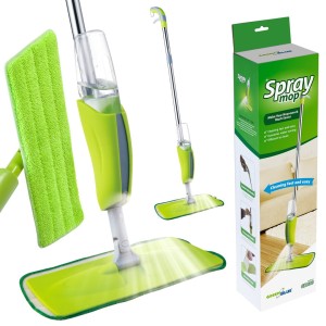 Mop ze spryskiwaczem Greenblue GB830 zawiera 2 wzmocnione wkłady microfibra