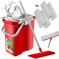 Mop płaski Greenblue GB850N z wiadrem i wyciskaczem MaxiClean + cztery wkłady microfibra HQ, pojemność 8L - 1075690