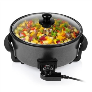 Tristar  | Wielofunkcyjna patelnia grillowa XL | PZ-9135 | Średnica 30 cm | Grill | 1500 W | Pokrywka w zestawie | Uchwyt stały | Czarny