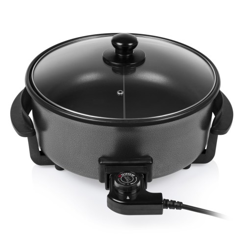 Tristar  | Wielofunkcyjna patelnia grillowa XL | PZ-9135 | Średnica 30 cm | Grill | 1500 W | Pokrywka w zestawie | Uchwyt stały | Czarny - 1999599