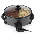 Tristar  | Wielofunkcyjna patelnia grillowa XL | PZ-9135 | Średnica 30 cm | Grill | 1500 W | Pokrywka w zestawie | Uchwyt stały | Czarny - 2021637