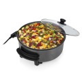 Tristar  | Wielofunkcyjna patelnia grillowa XL | PZ-9135 | Średnica 30 cm | Grill | 1500 W | Pokrywka w zestawie | Uchwyt stały | Czarny - 2021634