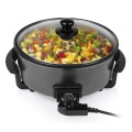 Tristar  | Wielofunkcyjna patelnia grillowa XL | PZ-9135 | Średnica 30 cm | Grill | 1500 W | Pokrywka w zestawie | Uchwyt stały | Czarny - 2021630