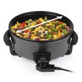 Tristar  | Wielofunkcyjna patelnia grillowa XL | PZ-9135 | Średnica 30 cm | Grill | 1500 W | Pokrywka w zestawie | Uchwyt stały | Czarny - 2021635
