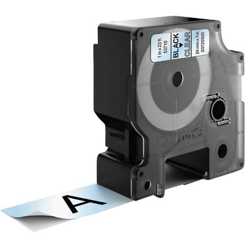 DYMO D1 - Standard Etykiety - Czarny na Transparent - 24mm x 7m - 2364576