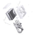 Jonsbo CR-1400 EVO Procesor Chłodnica powietrza 9,2 cm Biały 1 szt. - 2365780